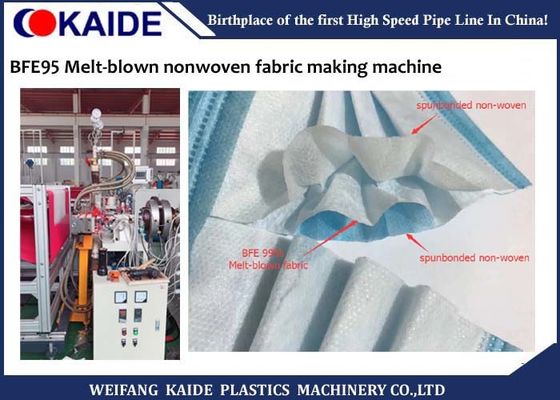 BFE95 Meltblown Fabric ทำให้เครื่องผลิตผ้าไม่ทอที่มีเสียงรบกวนต่ำ